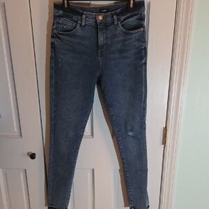 Express Women’s Skinny Jeans in Washed Dark Blue